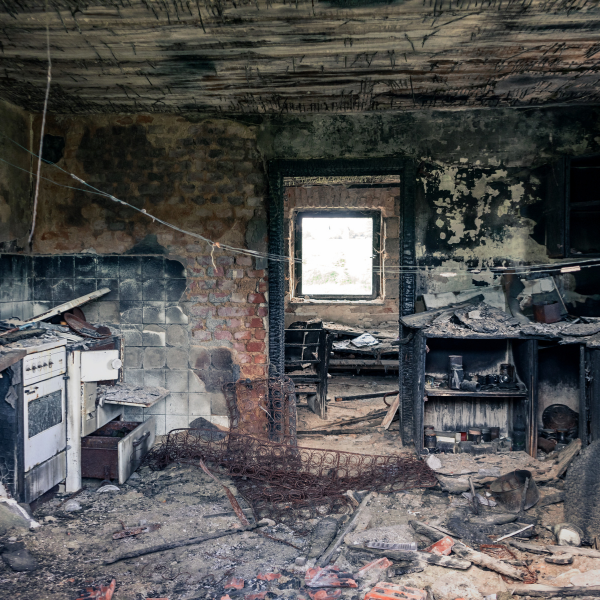 Image showing smoke and fire damage.