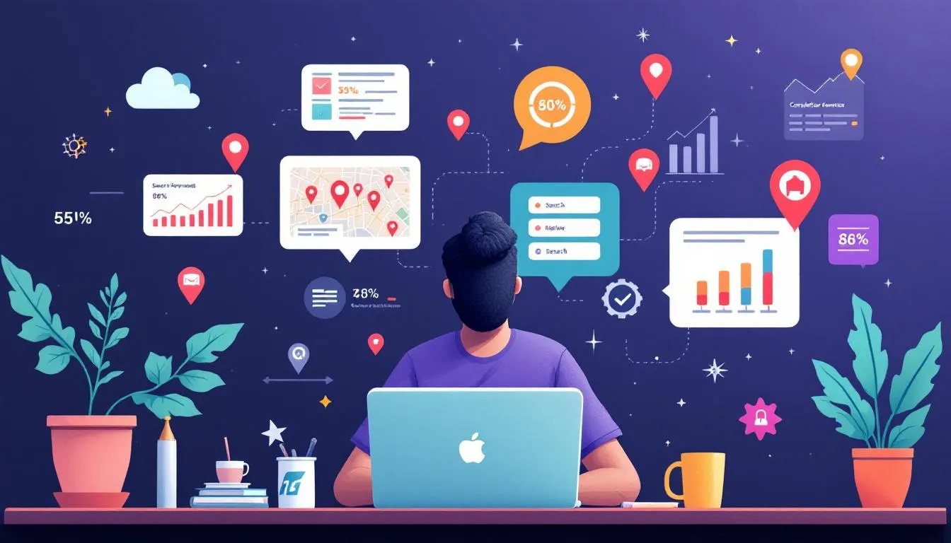 A person conducting keyword research for local SEO.