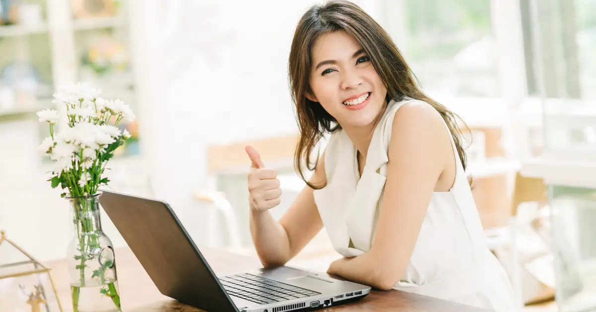 A woman reading financial strategies for OnlyFans.