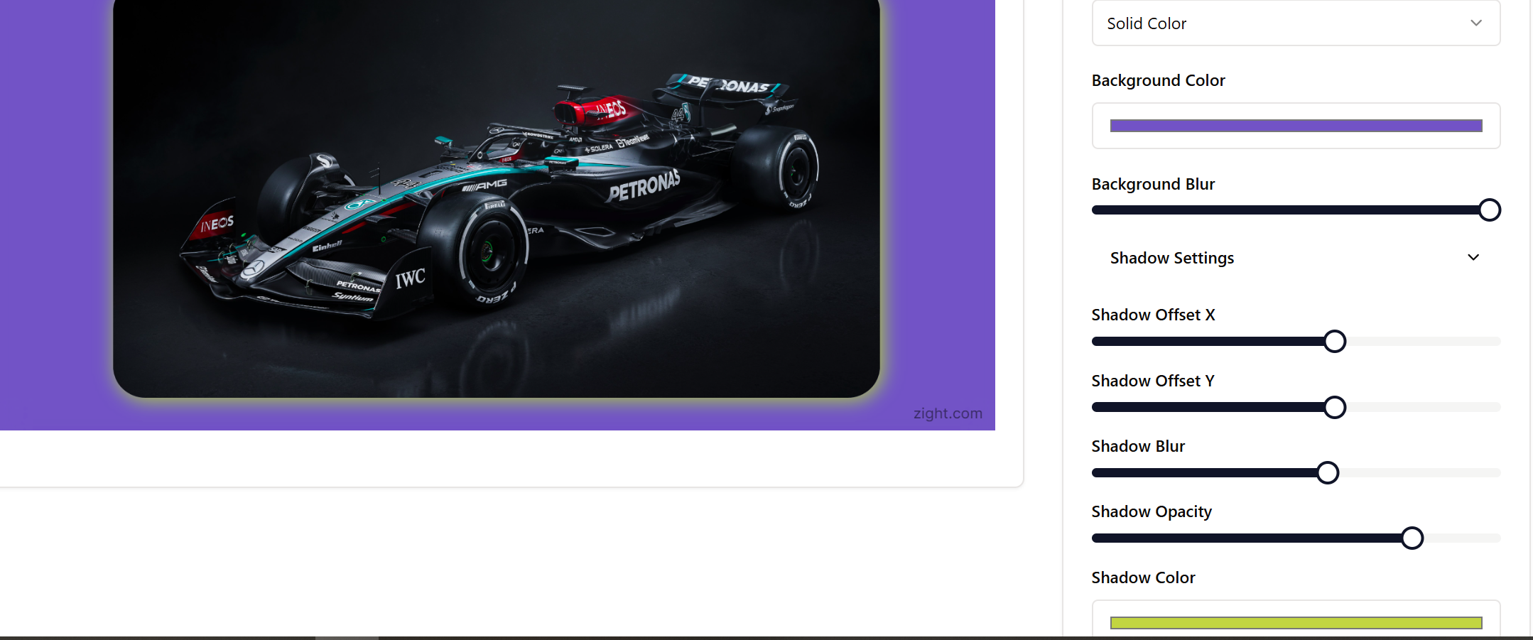 Change background with an image shadow