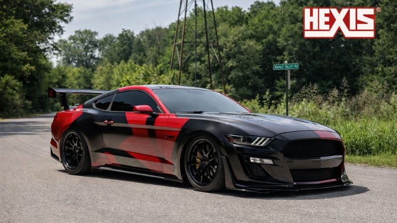 A car wrapped in artistic wrap by HEXIS Graphics