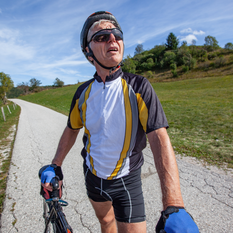 Image of each cyclist expressing their individuality through their unique cycling jersey.