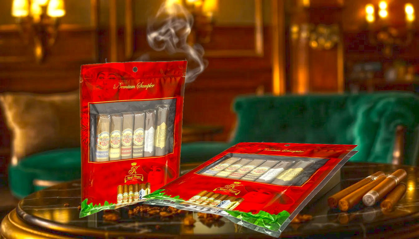 K by Karen Berger Fresh 5-Cigar Sampler pack displayed.