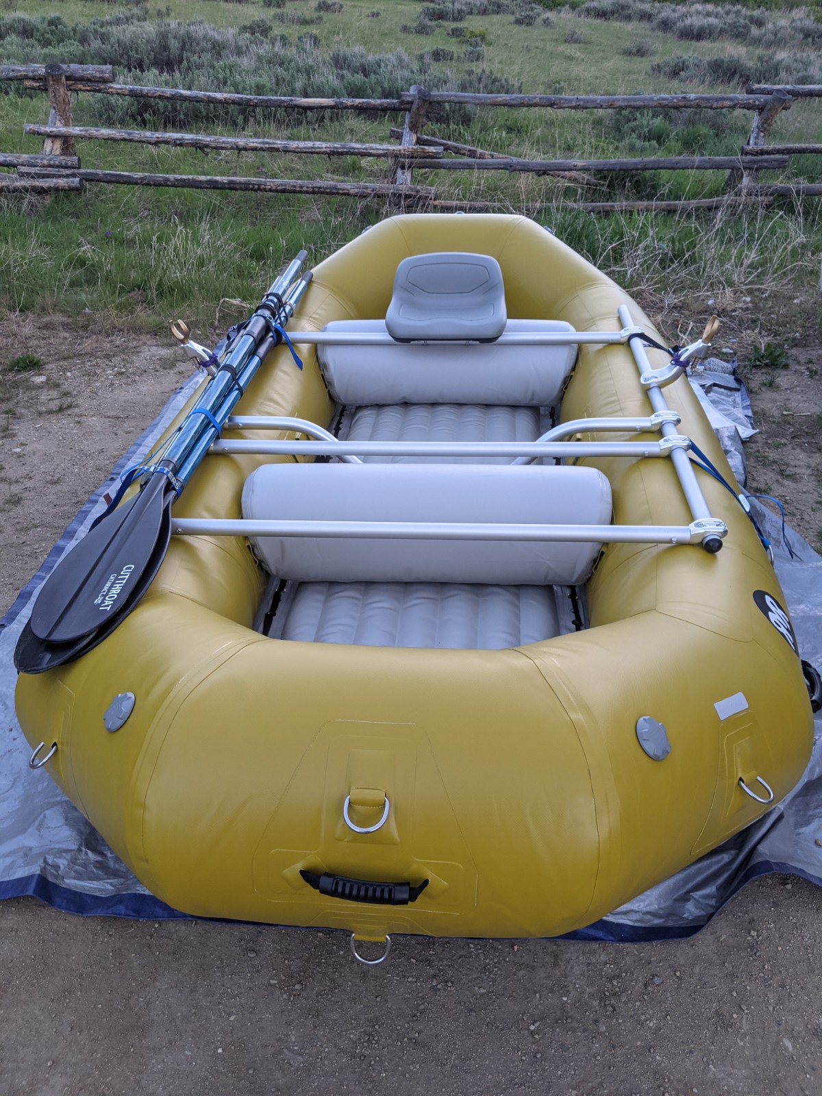 Rocky Mountain Rafts SB-120, with the NRS Bighorn I Frame and Cataract SGG Oars fresh out of the box. 