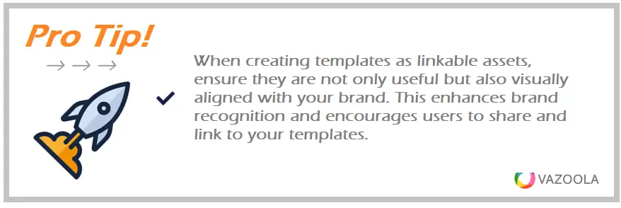 creating templates as linkable assets