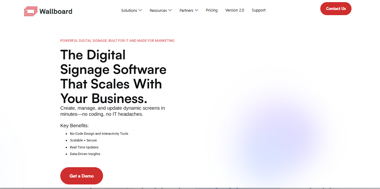 8 Best Digital Signage for Advertisers 11 wallboard powerful for analytics and automation