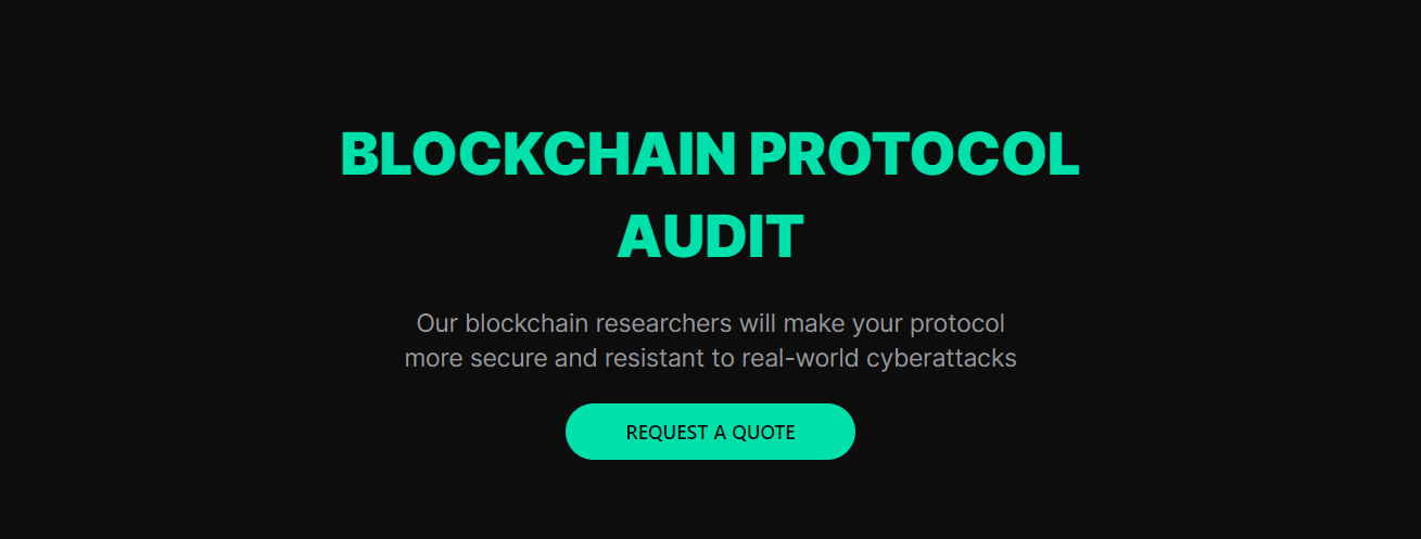 Blockchain audit to ensure secure storage.