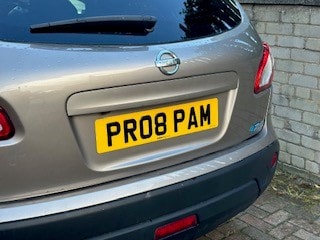 new reg current style private number plate