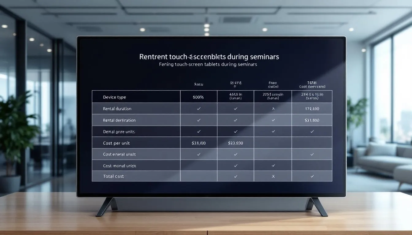 Eine Kostenübersicht für die Tablet-Miete bei Seminaren.