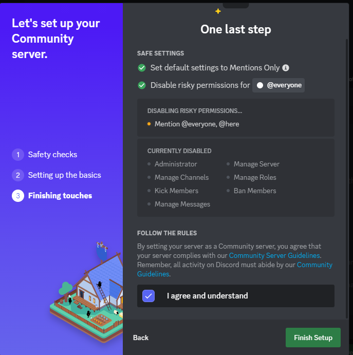Final step to set up your Discord community setup