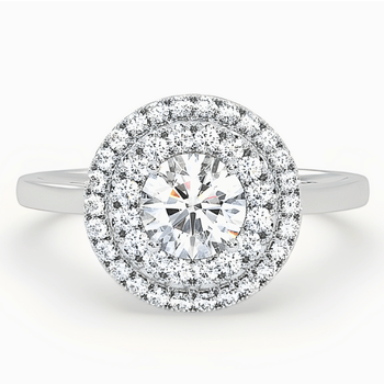 Sužadėtuvių žiedas su deimantu balto aukso – topdiamonds.online