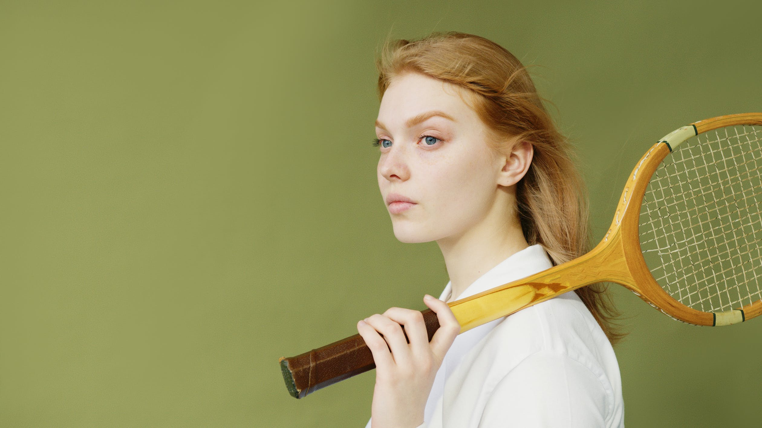 Woman Wooden Tennis racket