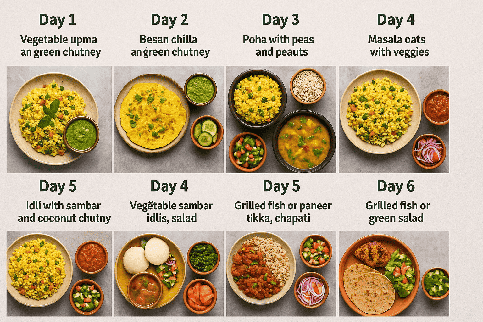 What is the best 7-day weekly meal plan Indian cooking guide for healthy meals?