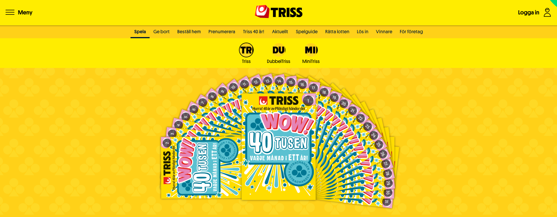svenska spel triss