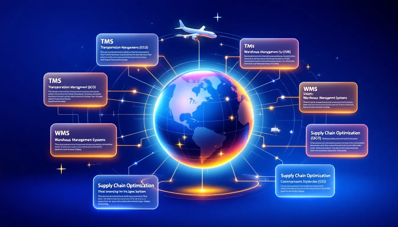 Different types of logistics management software solutions.