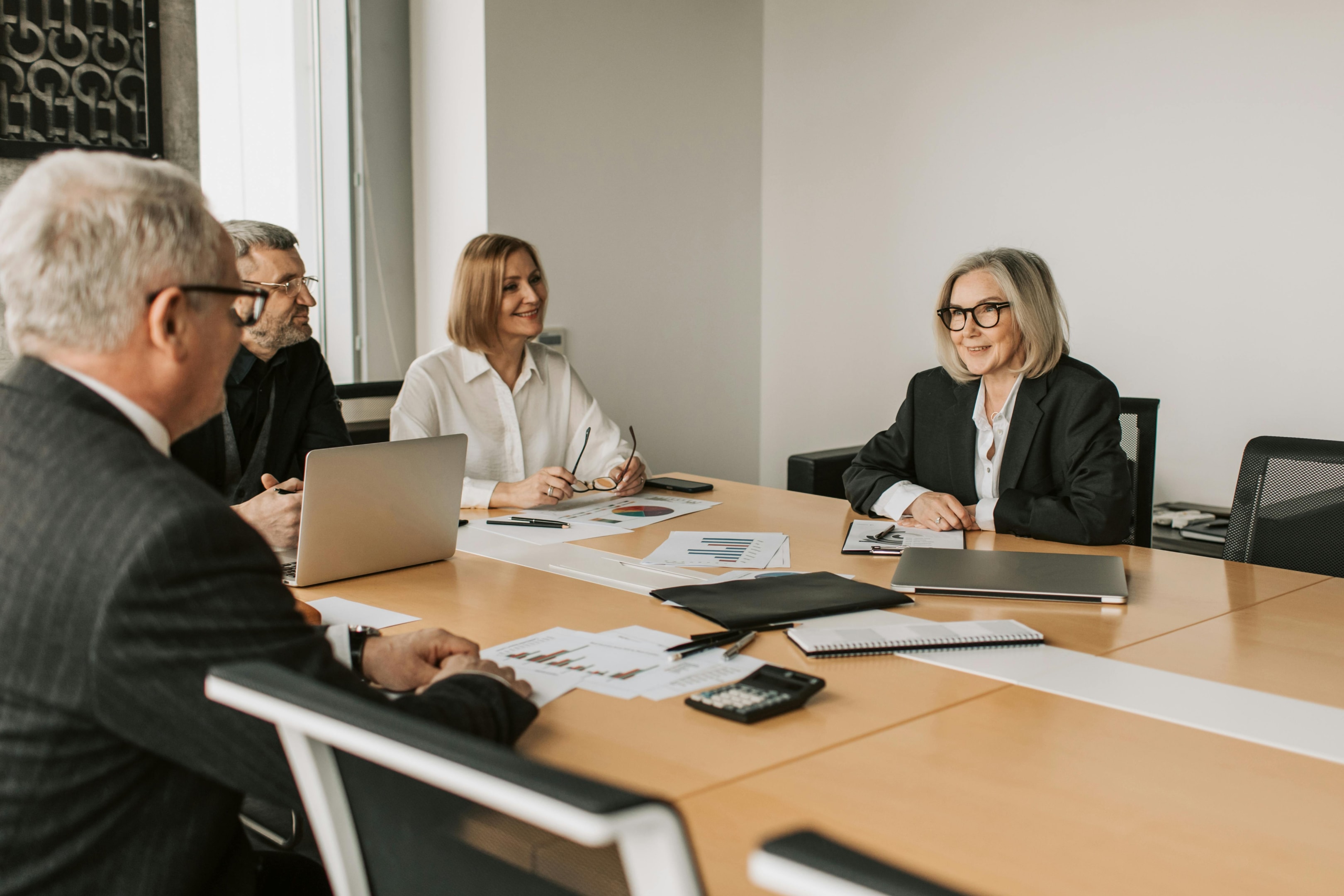 group of people having a meeting