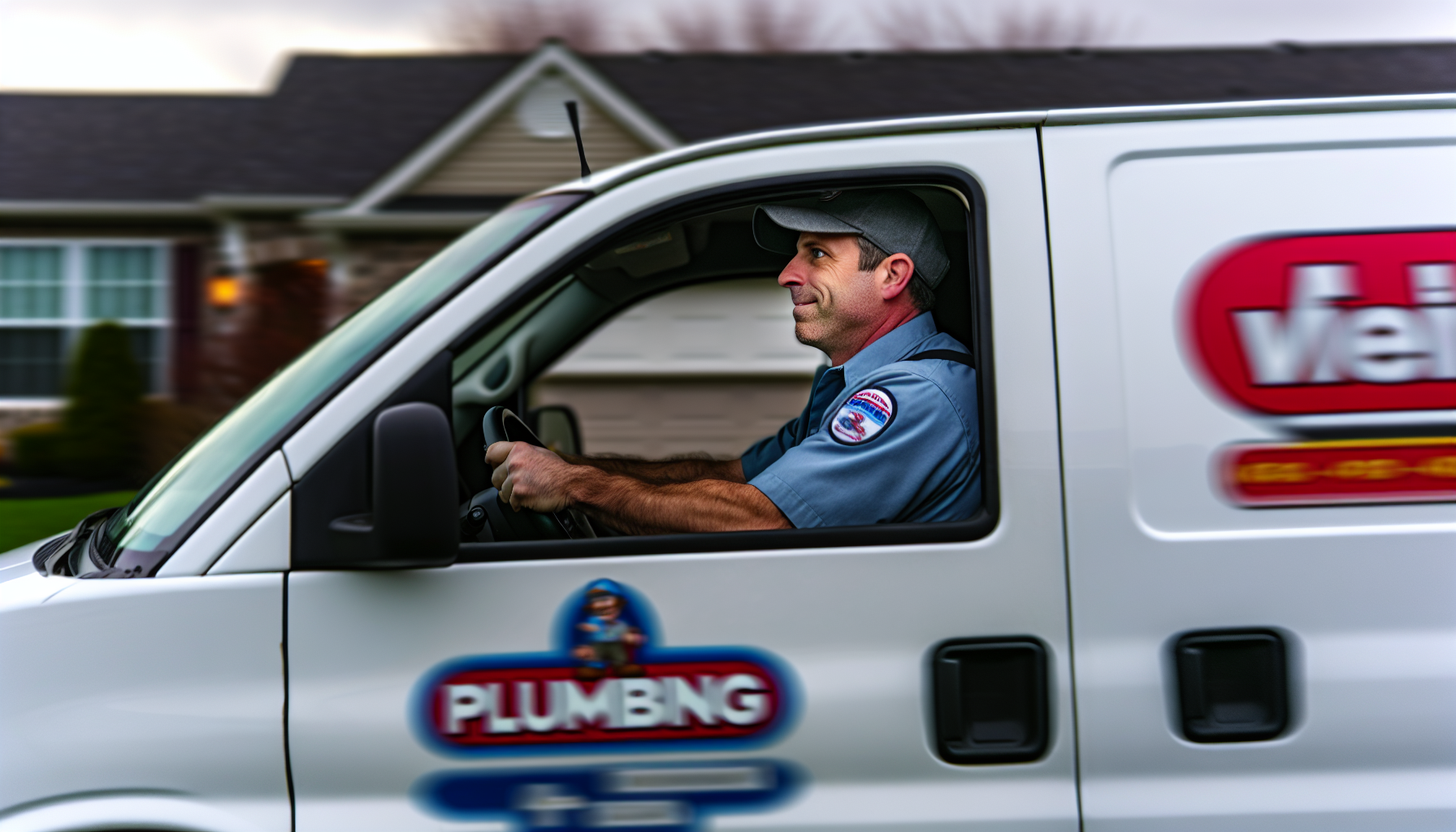 Plumber responding to an emergency call