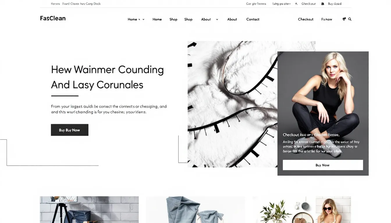An image of a clean and fast-loading ecommerce website showcases an optimized theme design, emphasizing site speed and performance. The layout is user-friendly, with clear navigation and efficient use of server resources, ideal for a WooCommerce store aiming to enhance its online presence.
