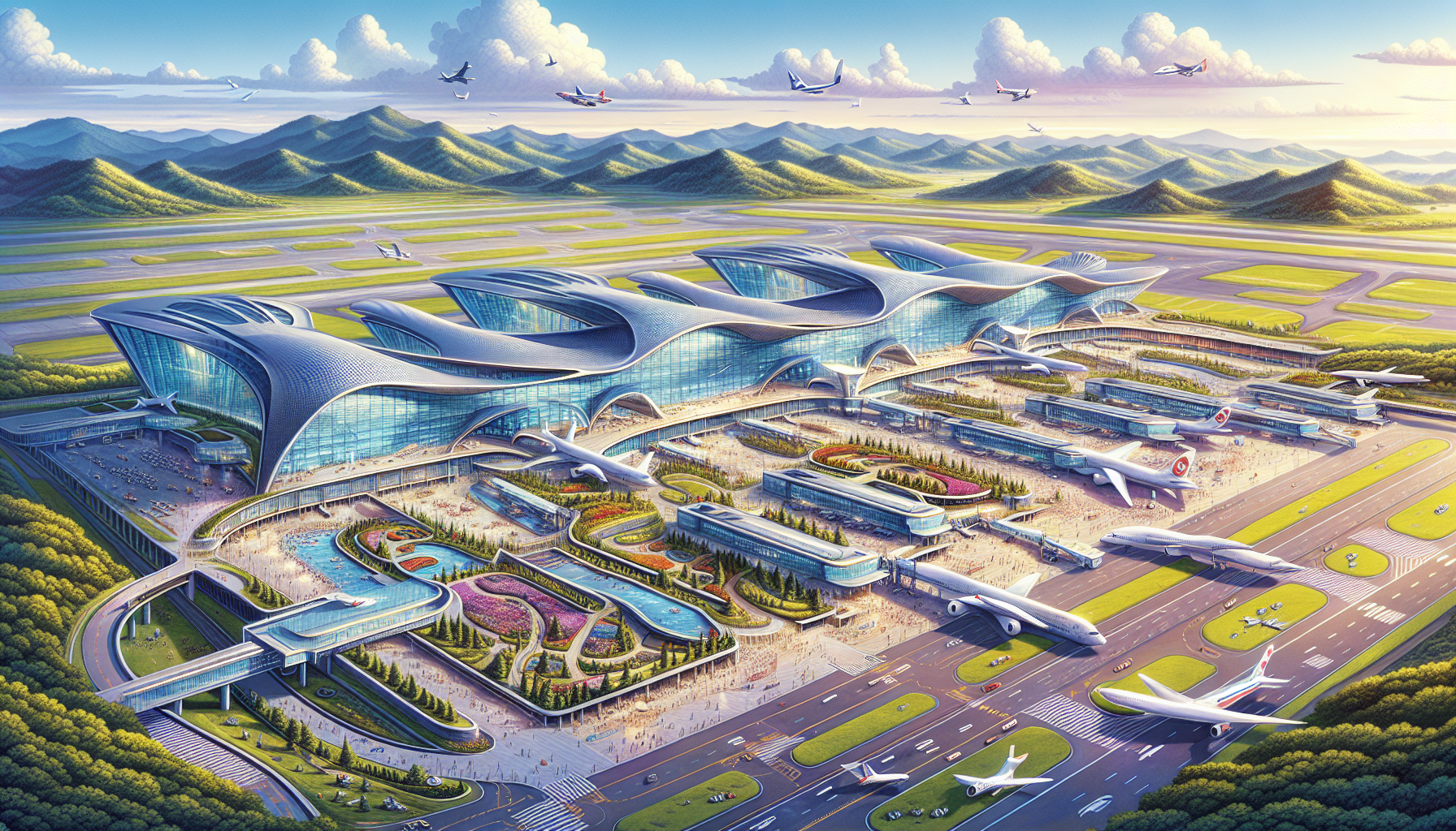 An illustration of top airports in Seoul for international arrivals.