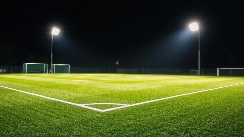 Type 5 LED flood light in stadium