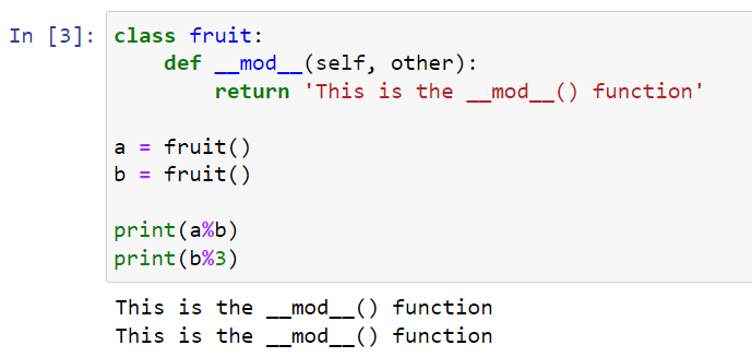 Python Modulo: __mod__() Function