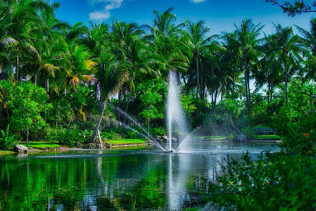 florida landscaping fountain