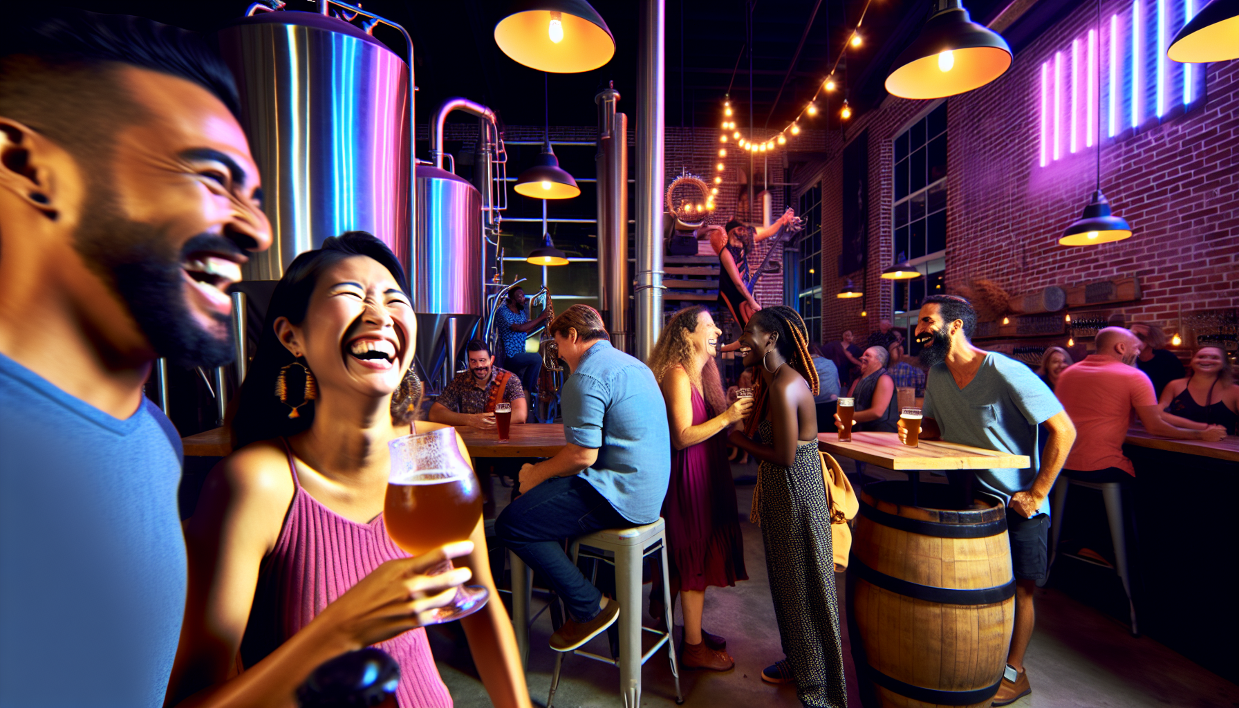 Immersive Nightlife Experience at Brewery