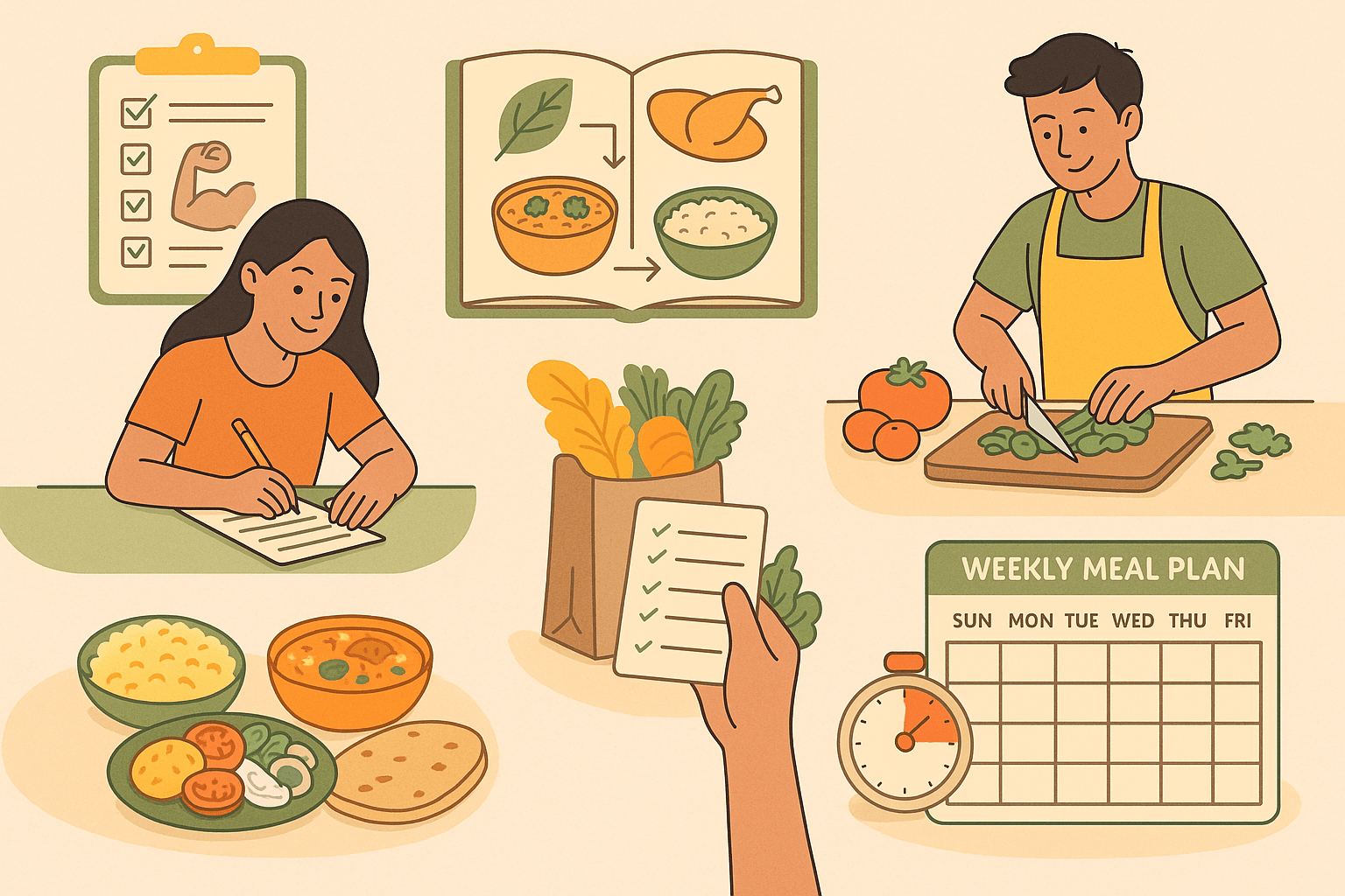 How do you plan meals for an entire week with an Indian diet plan?