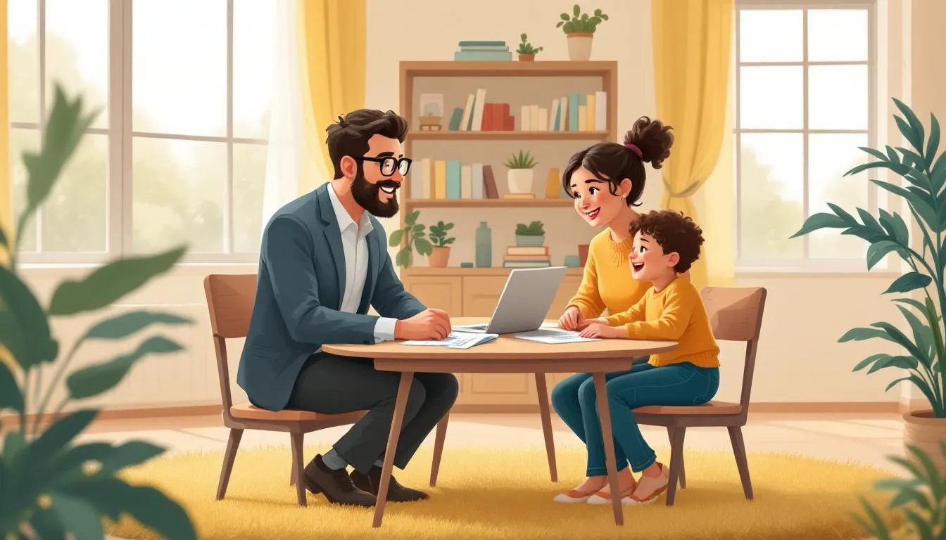 A strategic planning session with a financial professional discussing life insurance options.