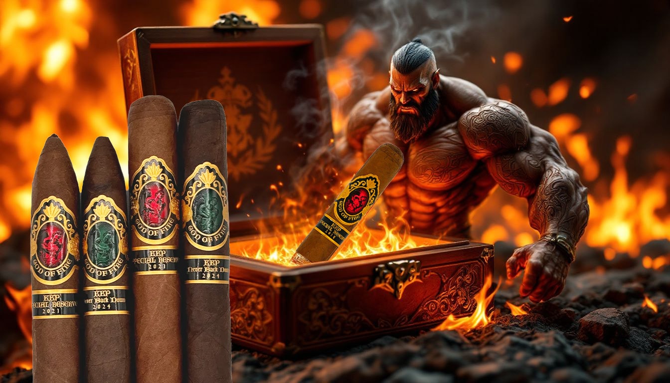 Elegant packaging of a premium cigar brand, showcasing its luxurious presentation.