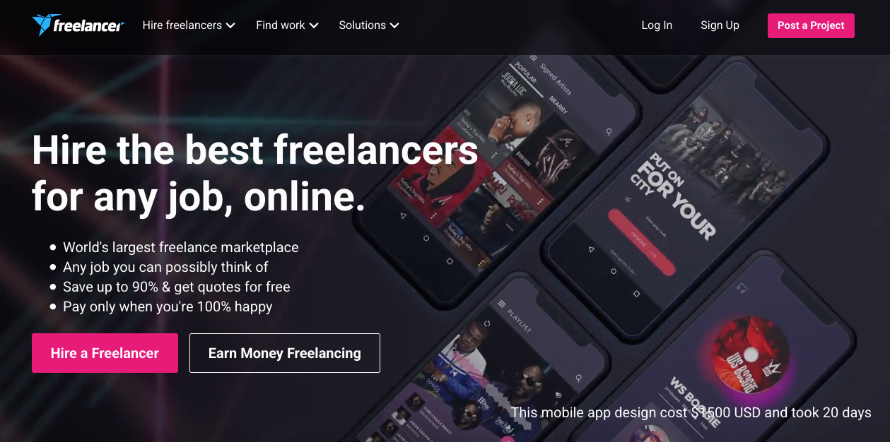Freelancer Homepage