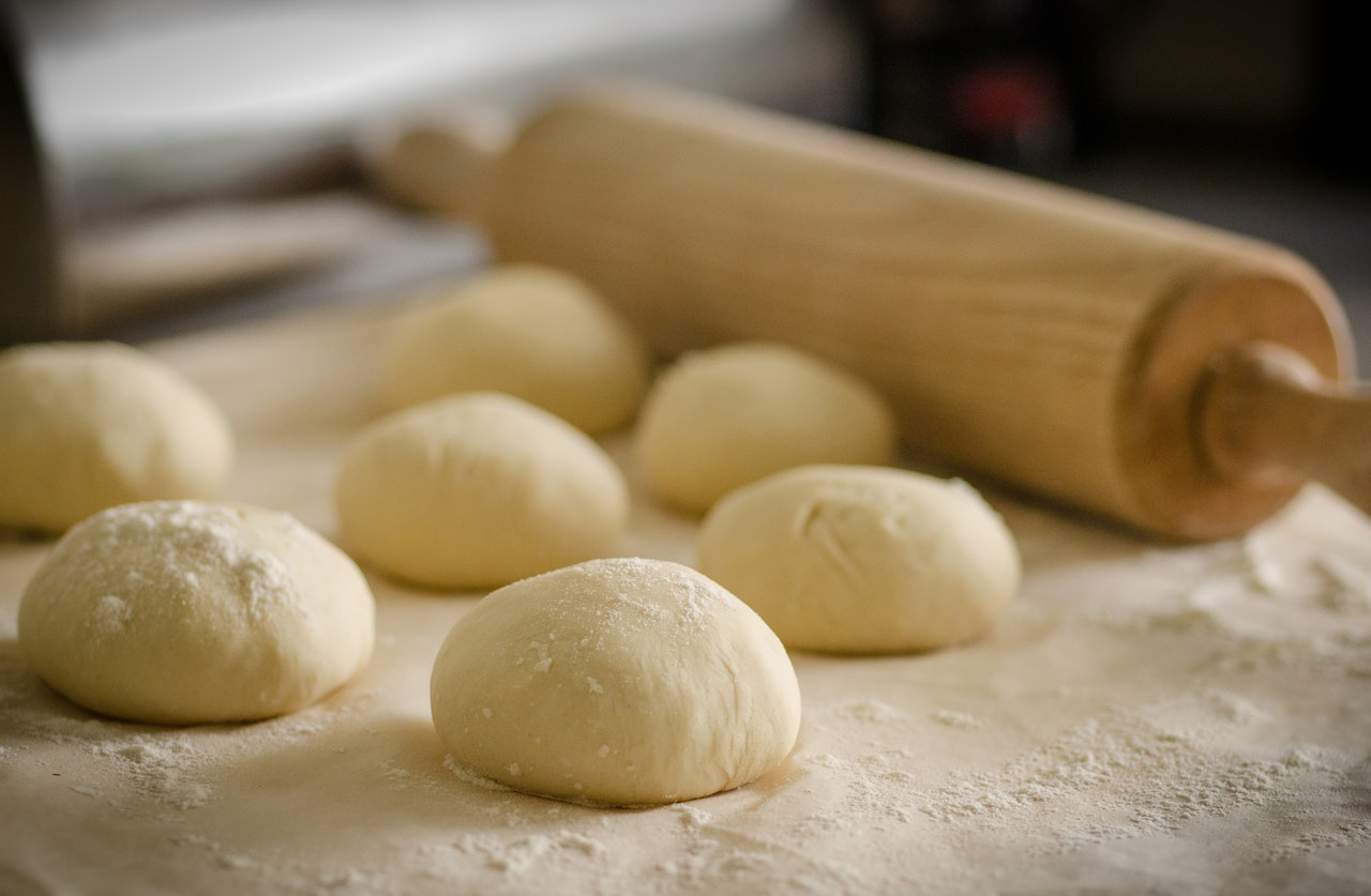 sopapilla dough, pastry cutter, rolling pin