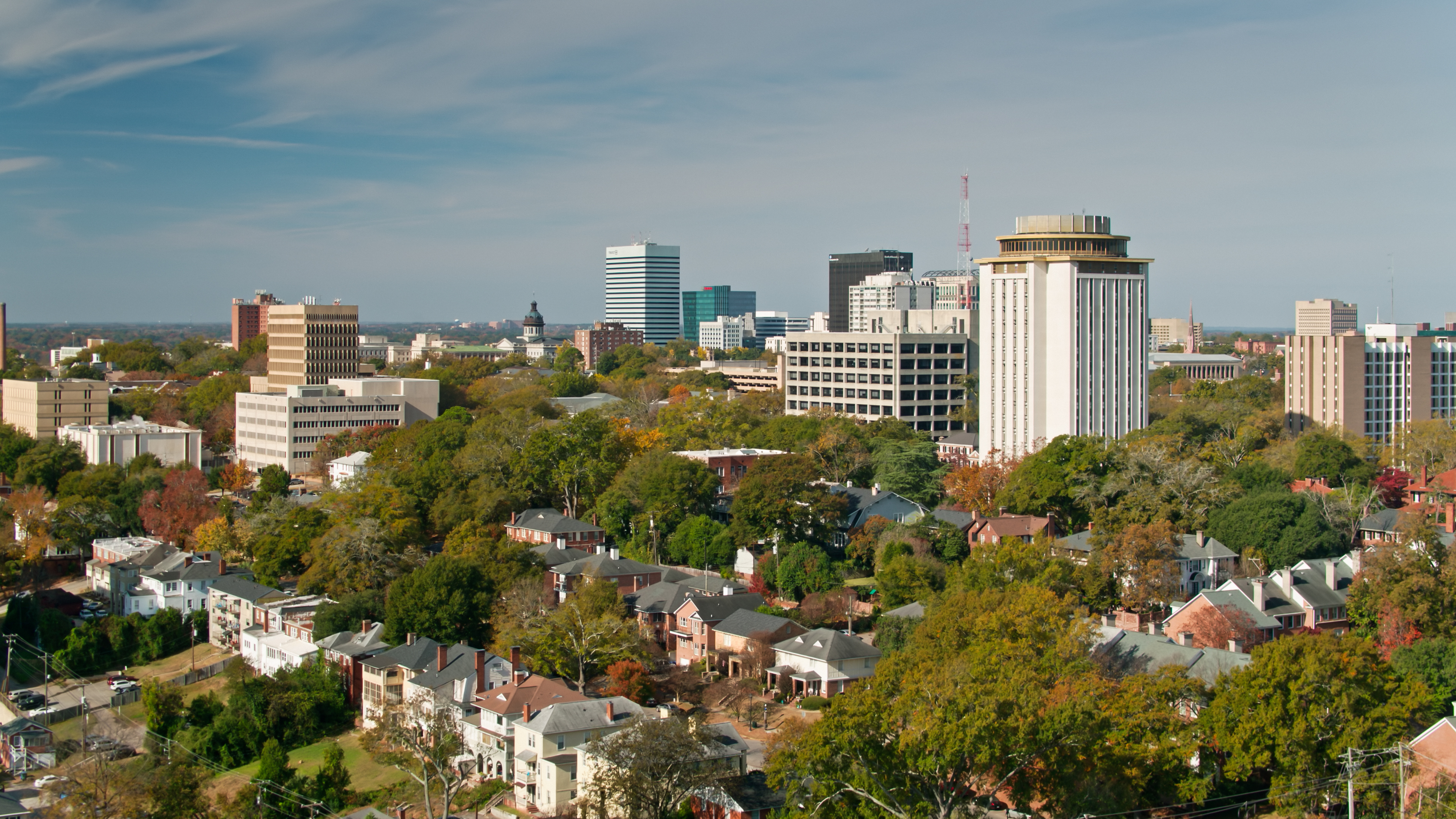 Columbia, South Carolina presumption    of the city's rooftops and the University of South Carolina field  