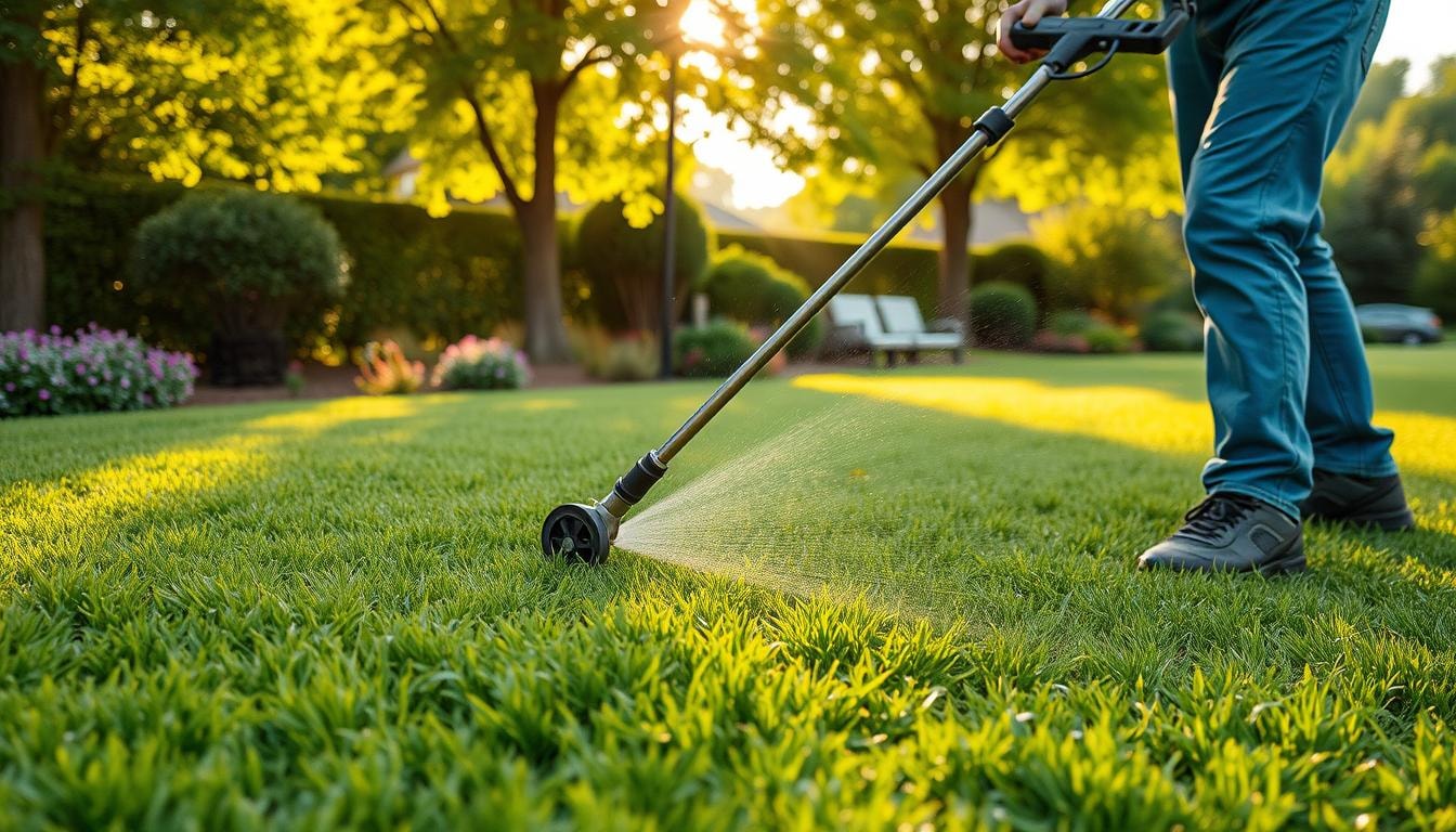 Professional lawn fertilizer service