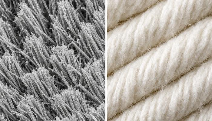 Comparison of surface area of microfiber vs cotton cloth