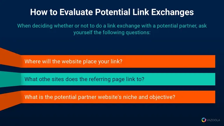 how to evaluate potential link exchanges 