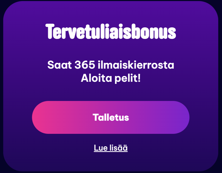 Berriez Casino tarjoaa 365 ilmaiskierrosta tervetulotarjouksena