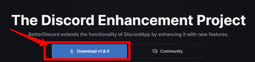 Picture showing how to download the Better Discord app