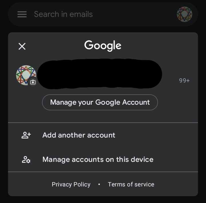 Manage your Google account