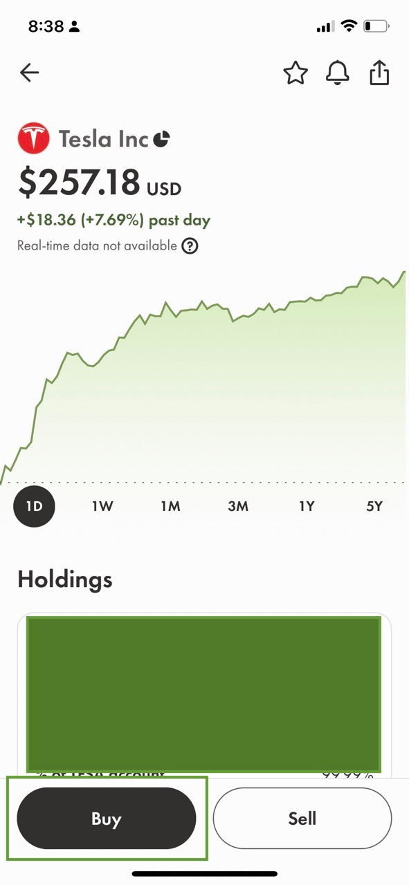 Tesla Trading Page