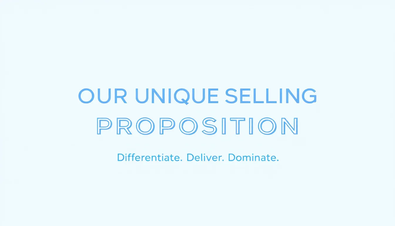 The image showcases a presentation slide titled "Our Unique Selling Proposition," highlighting key aspects of Google Ads campaigns, including ad spend, targeting potential customers, and optimizing campaign performance for better results. It emphasizes the importance of creating relevant ad groups and utilizing effective bidding strategies to drive sales through search ads.