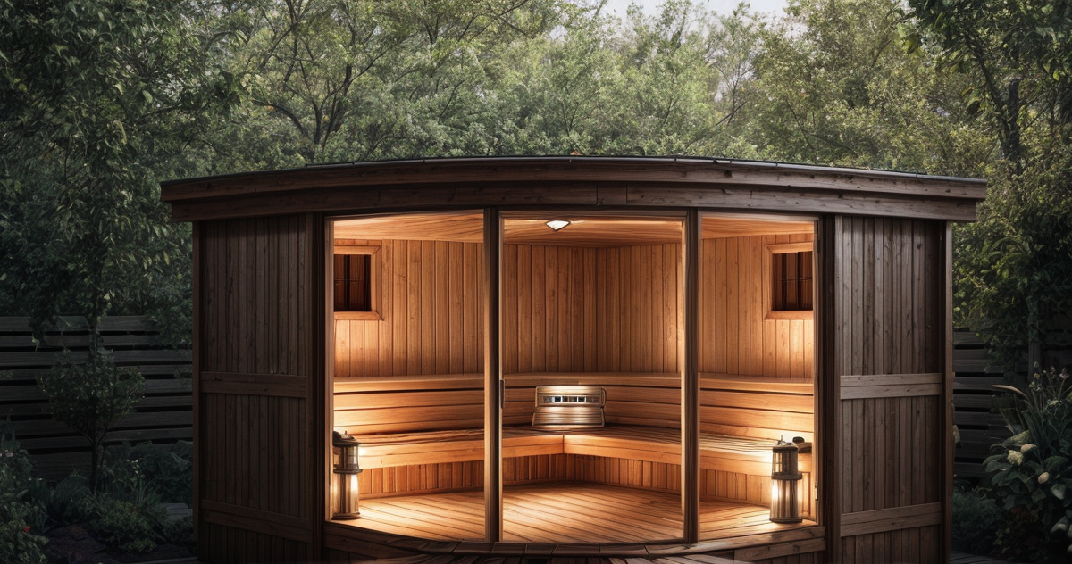 A beautiful outdoor sauna design for the backyard.