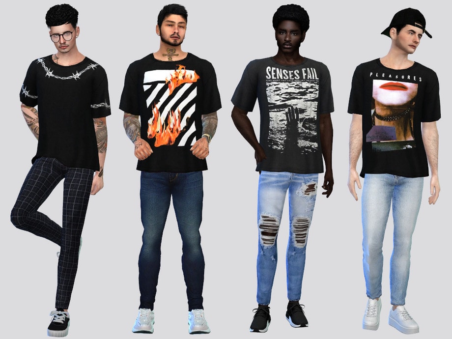 Black Graphic Tees