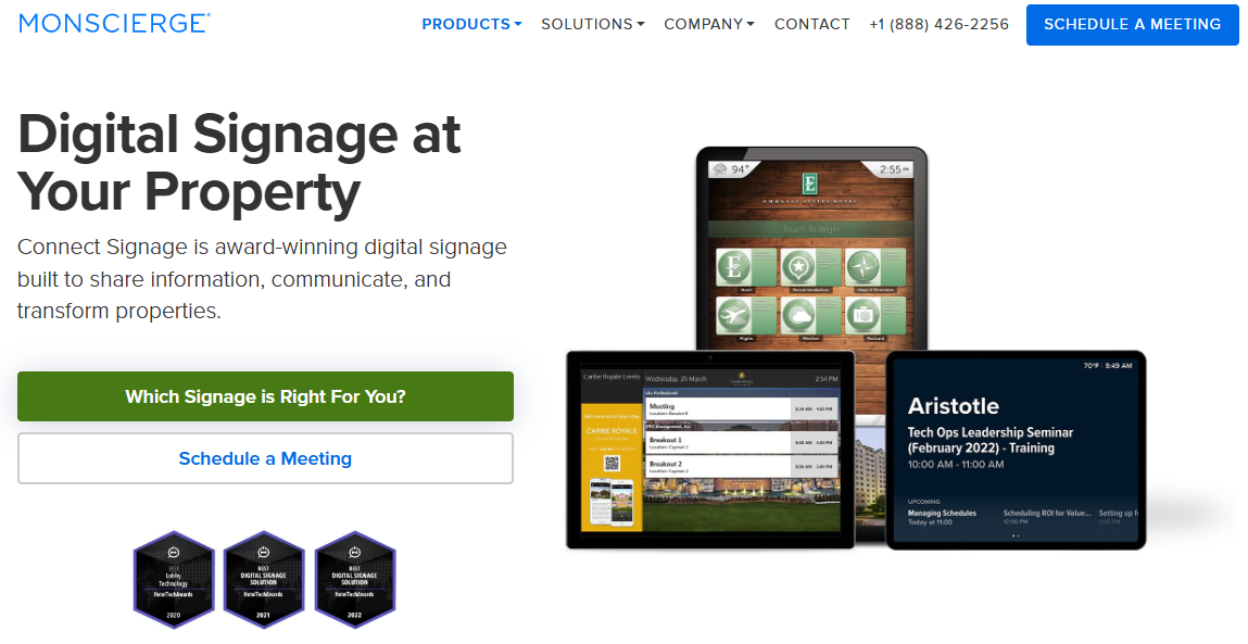 Top 10 Hotel Lobby Digital Signage Software Providers 8 monscierge