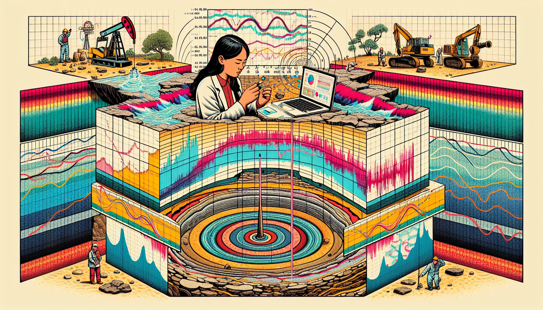 Illustration of advanced reservoir characterization techniques