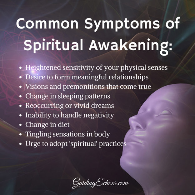 Some symptoms of spiritual awakening https://www.pinterest.com/pin/446700856774539390/