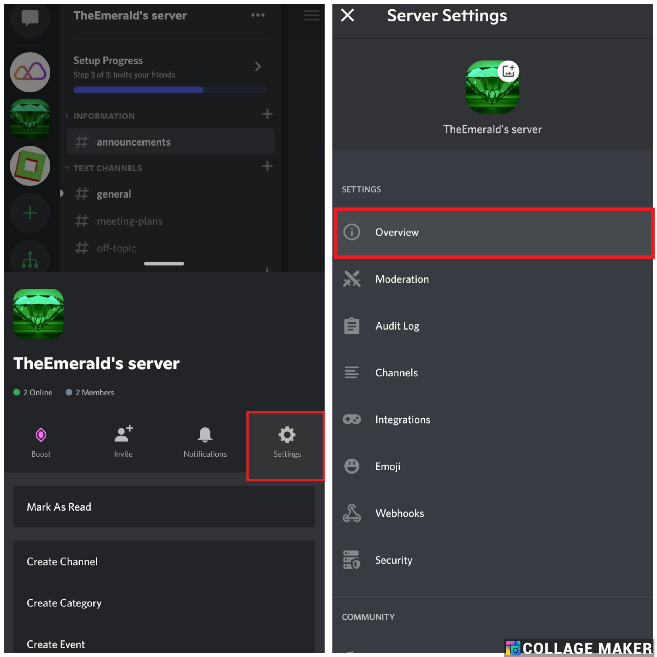 Discord Desktop - server settings