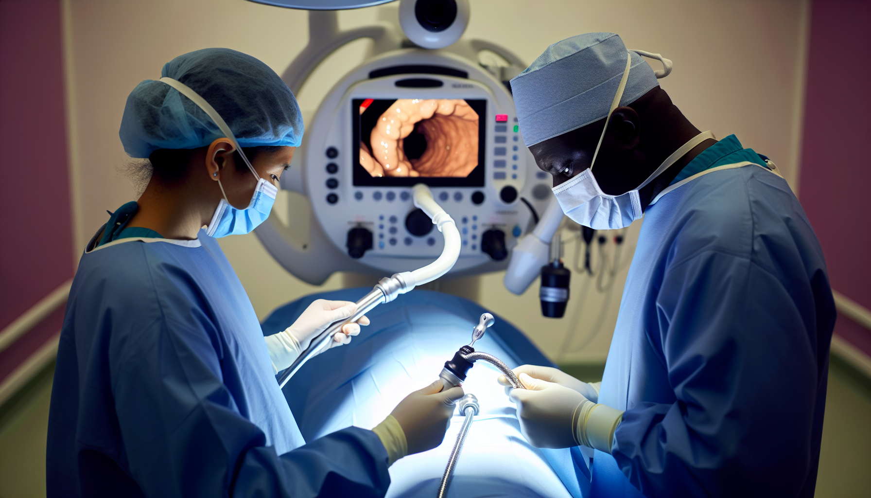 Photo of a colonoscopy procedure