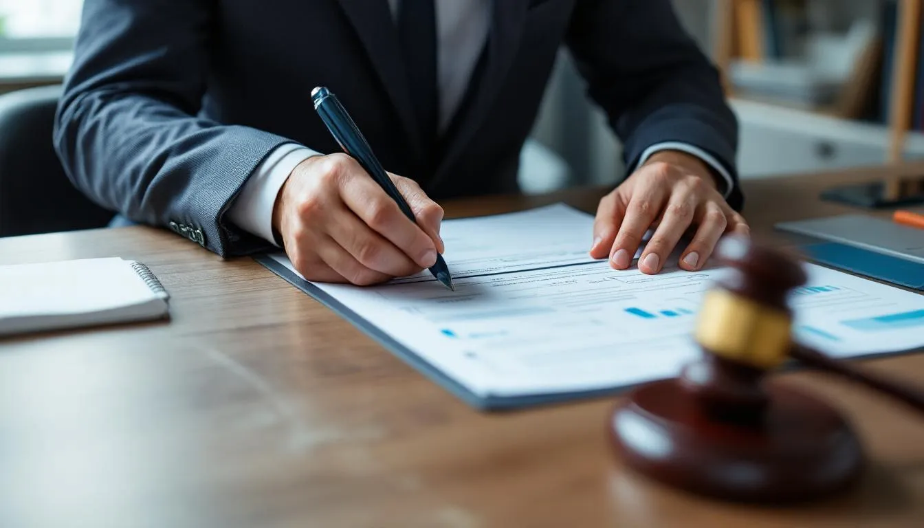 A person navigating the probate process with legal documents.