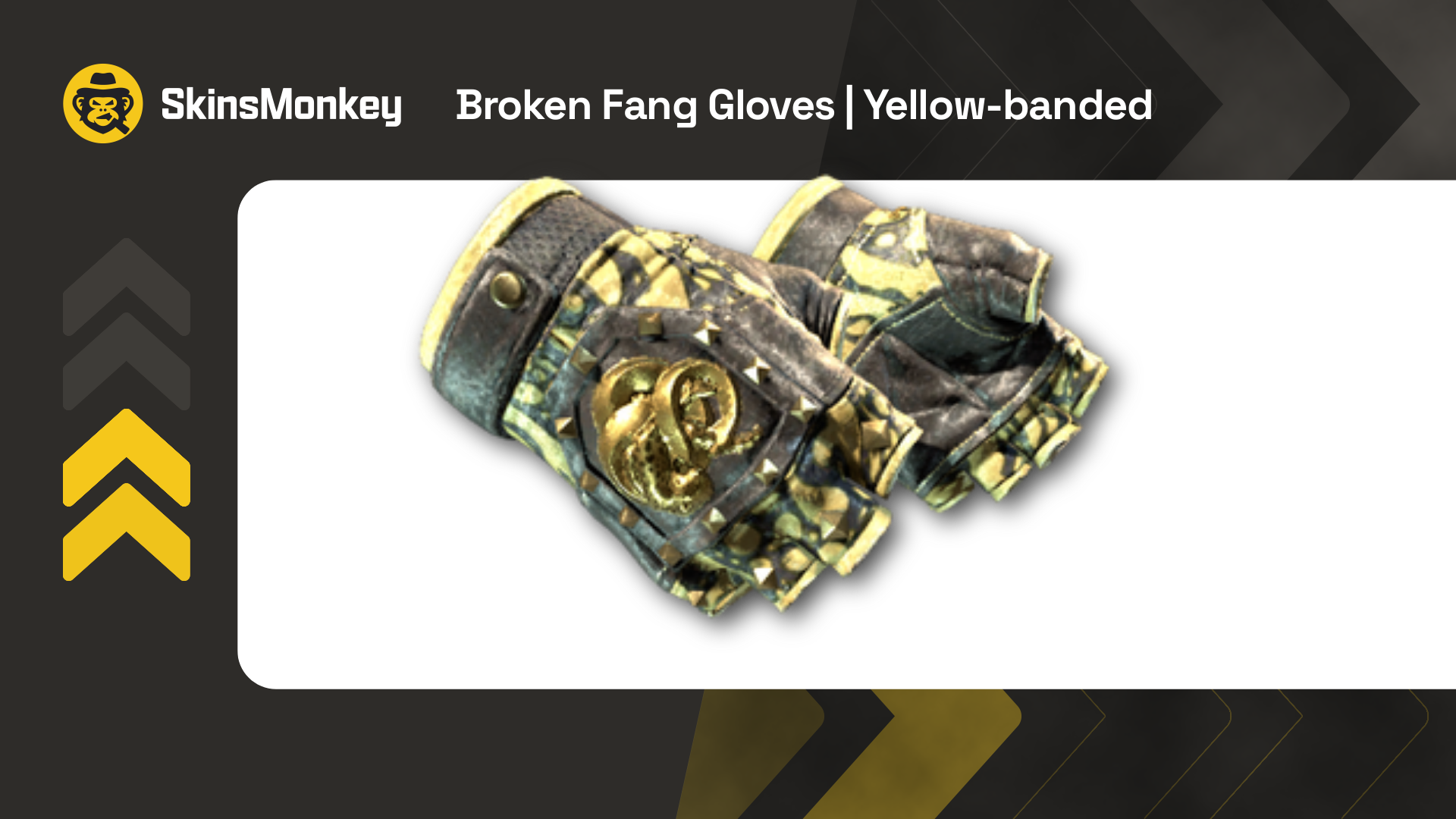 broken fang gloves yellow banded
